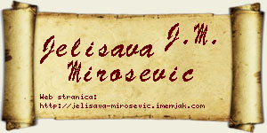 Jelisava Mirošević vizit kartica